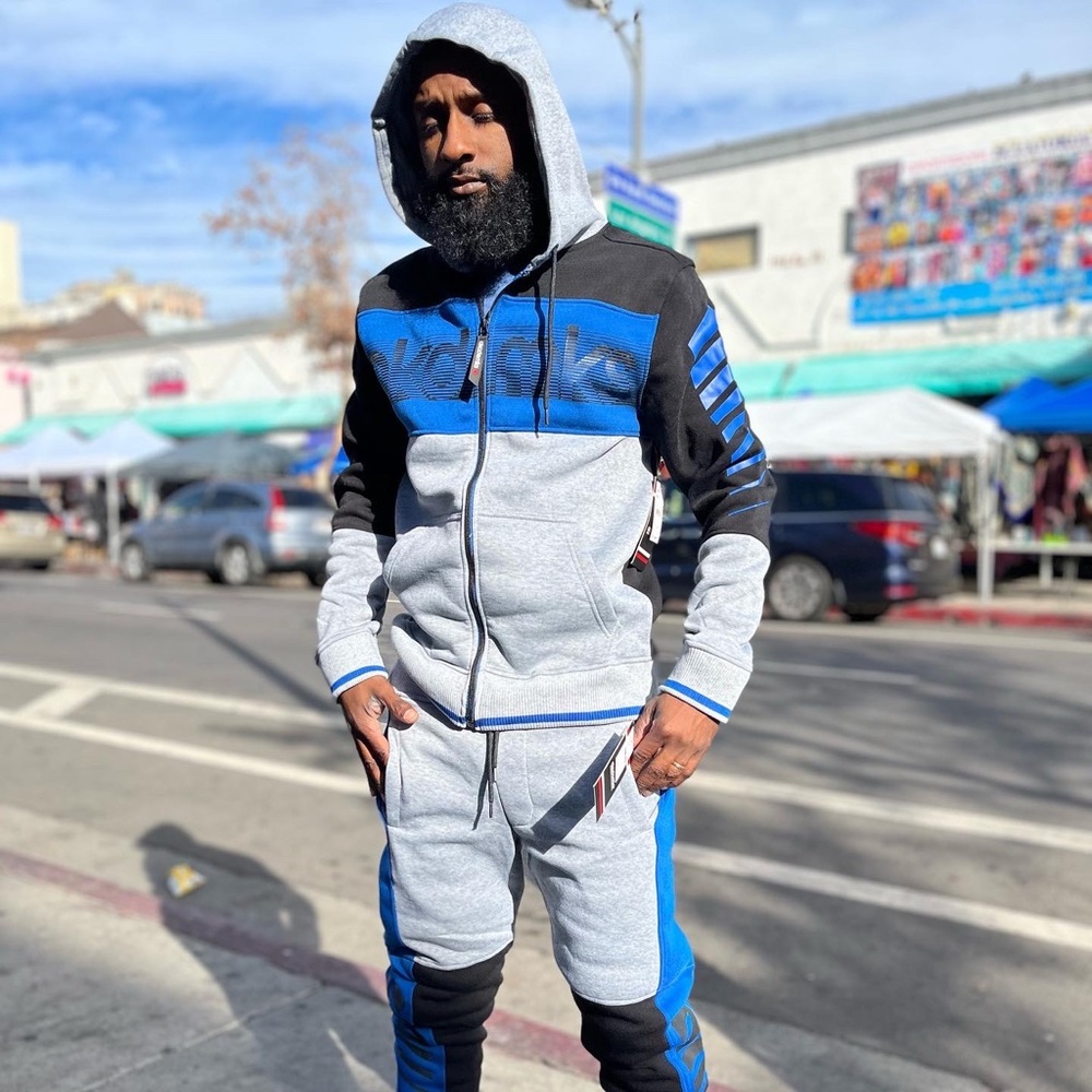 MEN AKADEMIKS 2 PCS TRACK SUIT HOODIE + PANTS
